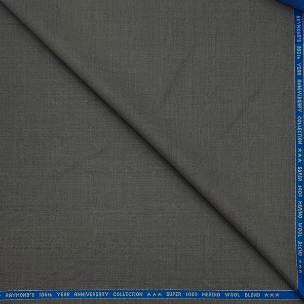 Suit Fabric Raymond Exotic Super 140s Count Luxurious 40% Rich Wool Plain Color Charcoal Dull Brown