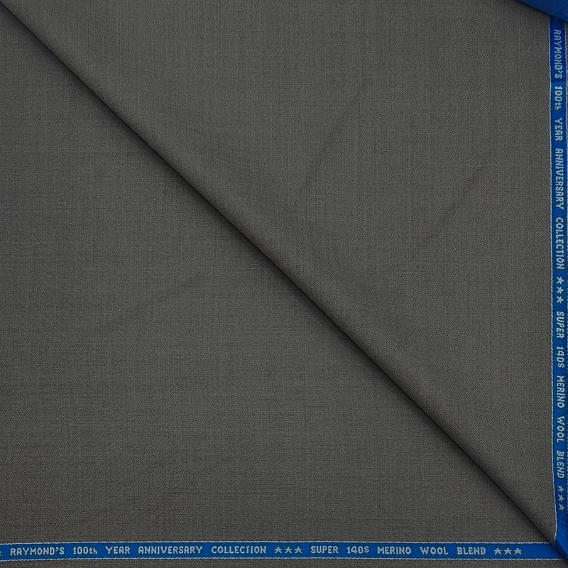 Suit Fabric Raymond Exotic Super 140s Count Luxurious 40% Rich Wool Plain Color Charcoal Dull Brown