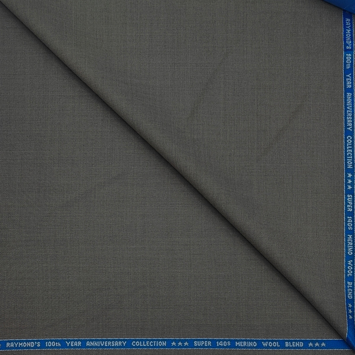 Suit Fabric Raymond Exotic Super 140s Count Luxurious 40% Rich Wool Plain Color Charcoal Dull Brown