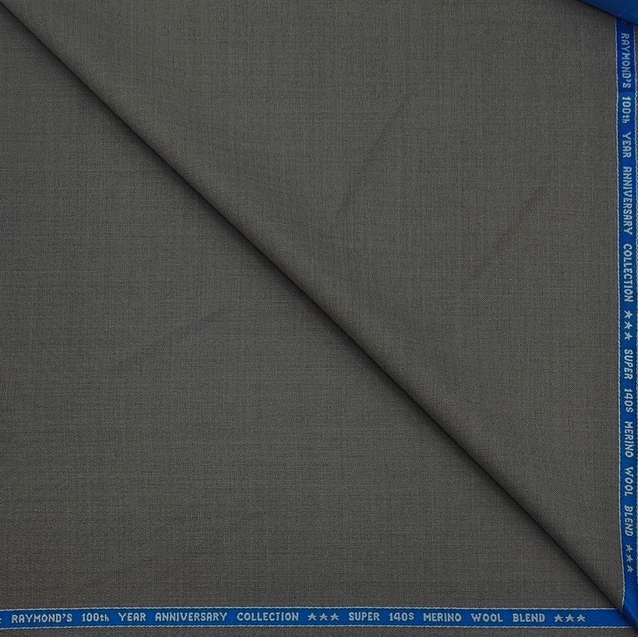Suit Fabric Raymond Exotic Super 140s Count Luxurious 40% Rich Wool Plain Color Charcoal Dull Brown