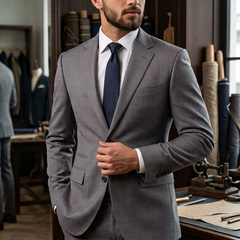 Suit Fabric Raymond Exotic Super 140s Count Luxurious 40% Rich Wool Plain Color Charcoal Grey