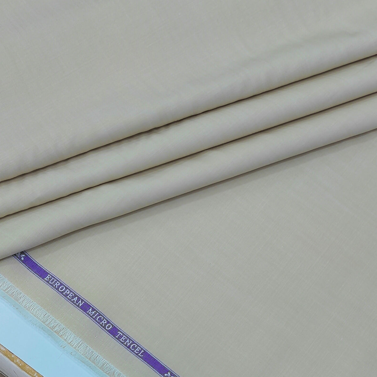 Shirt Fabric Soktas Tencel Plain Colour Stone Beige