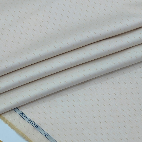 Shirt Fabric Arvind 100% Pure Cotton Dobby Colour Brown