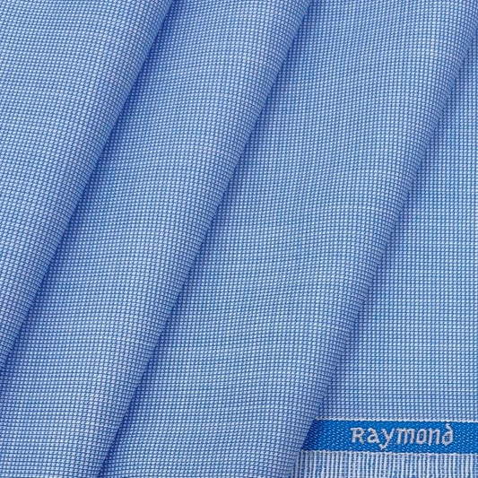 Raymond Premium Fine Count Self Textured Trouser Fabric Colour Denim Blue