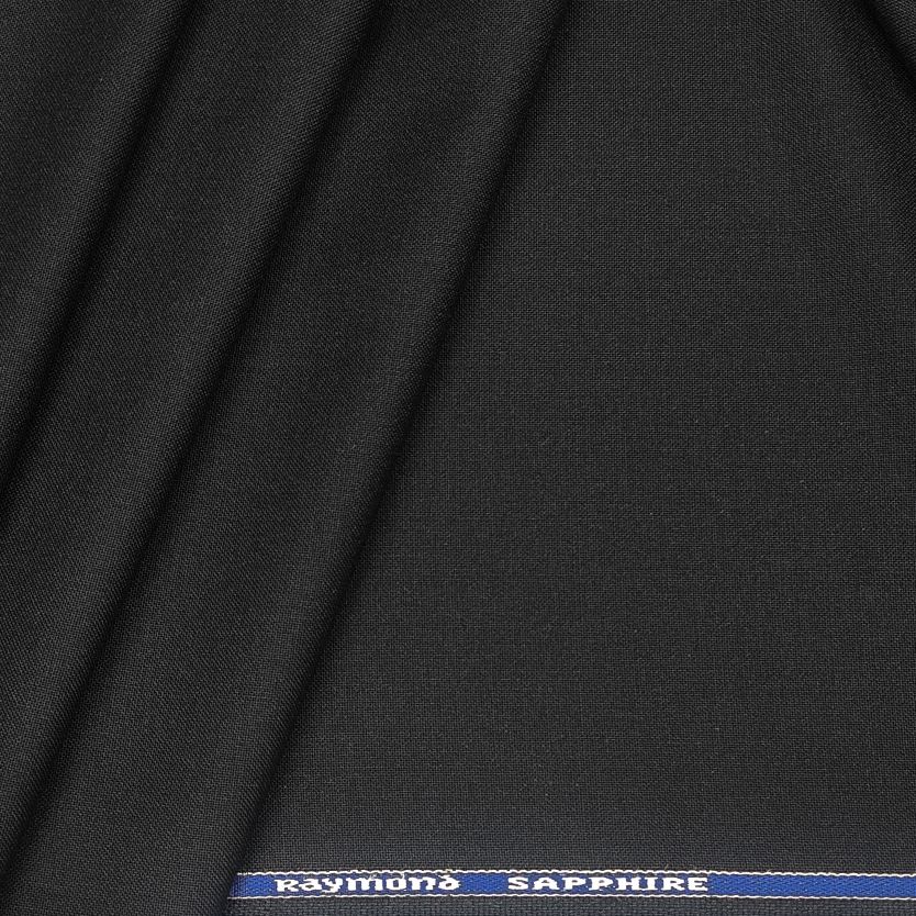Raymond Sapphire Terry wool Matti Plain Trouser Fabric Color Black