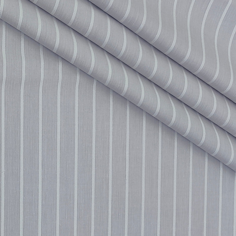 Shirt Fabric Arvind 100% Pure Cotton Pencil Stripes Colour Dim Lavender