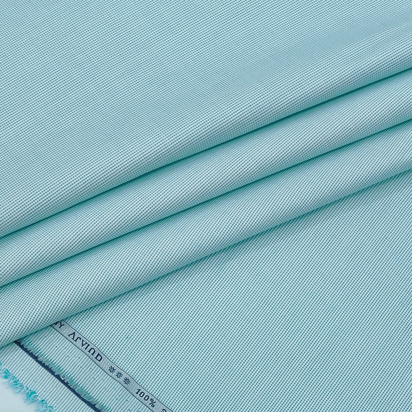 Shirt Fabric Arvind 100% Pure Cotton Micro Check Colour Mint Green