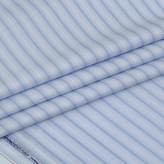 Shirt Fabric Donear Premium 100% Pure Cotton Fine Stripes Colour Light Blue N White