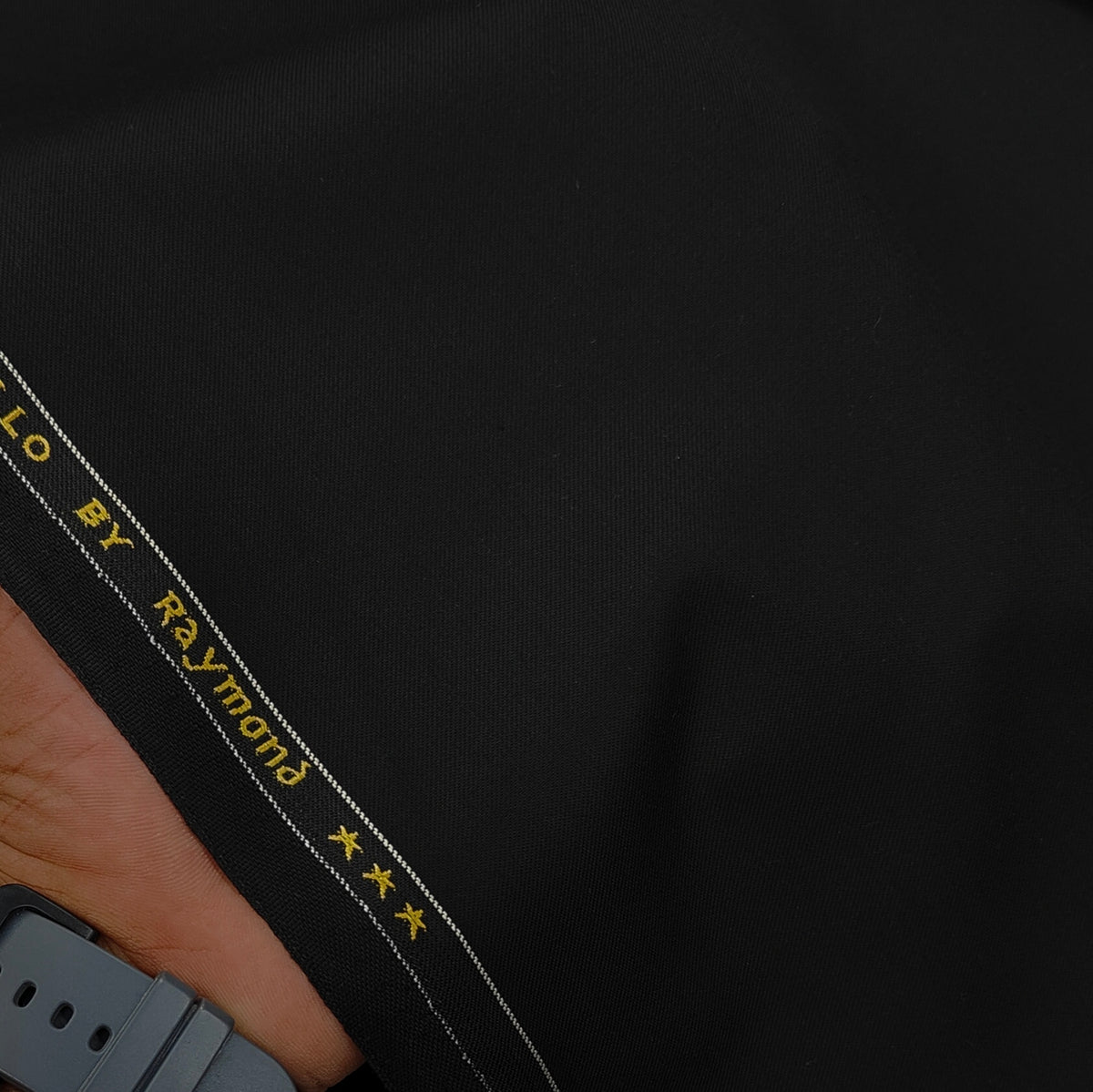 Blazer Fabric Raymond Poly Viscose Plain Colour Crow Black