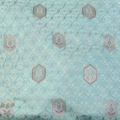 Kurta Fabric ManTire Designer Silk Mehraab Boota Embroidery Colour Sea Green