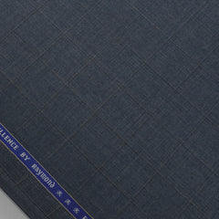 Suit Fabric Raymond Super Luxurious 40% Rich Wool Broad Check Color Greyish Blue