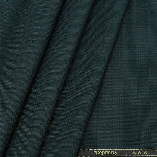 Raymond Premium Fine Count Check Trouser Fabric Colour Peacock Green