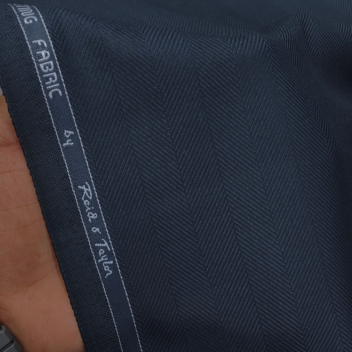 Blazer Fabric Reid N Taylor Poly Viscose Hereingbone Colour Resolution Blue