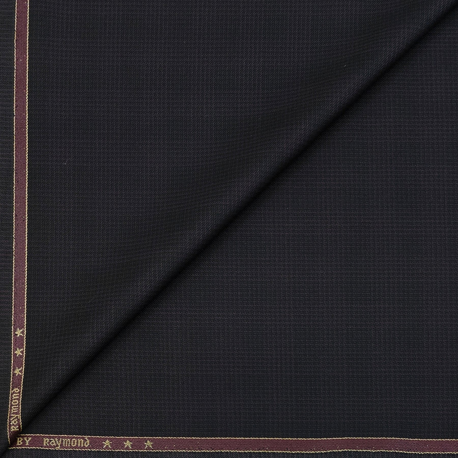 Blazer Fabric Raymond Poly Viscose Micro Check Colour Wine N Black