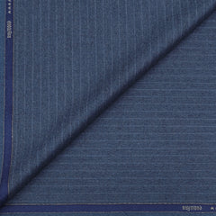 Raymond Super 160s count 100% Wool Tweed Lining Blazer Fabric Colour Pigeon Blue