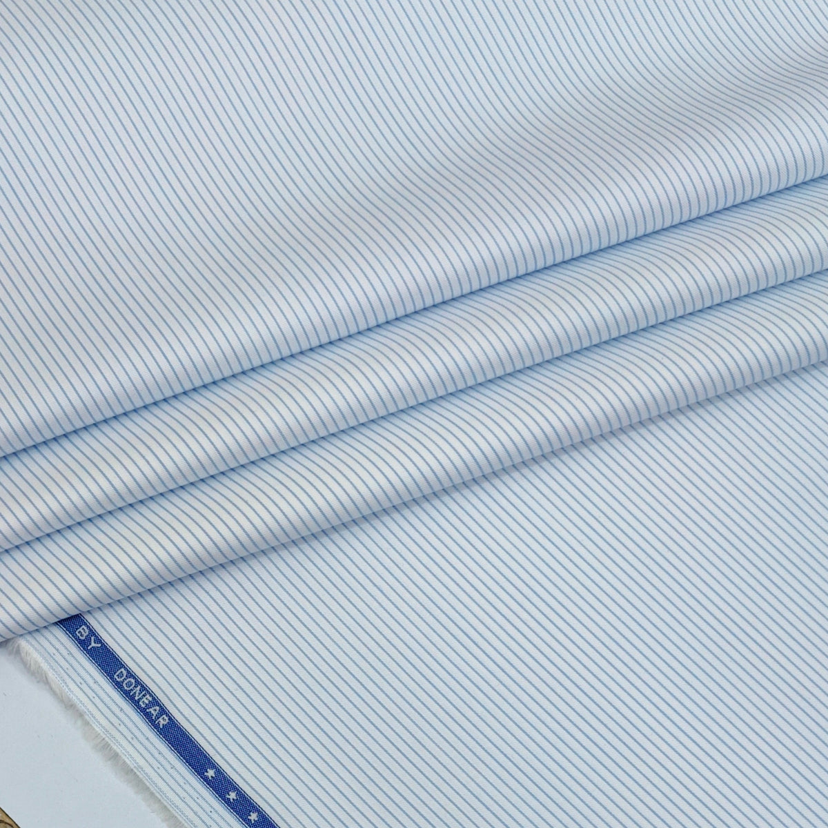 Shirt Fabric Donear LA Finish Premium Giza Cotton PinStripes Colour Blue N White