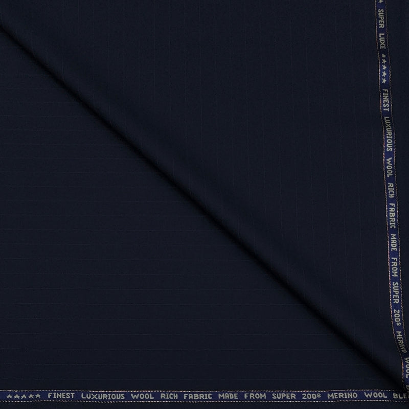 Suit Fabric Raymond Exotic Super 200s Count Luxurious 70% Rich Wool Lining Color Dark Blue