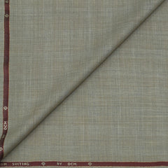Trouser Fabric OCM Exotic Premium Super 130s Count 40% Merino Wool Mix Check Color Chamomile Brown