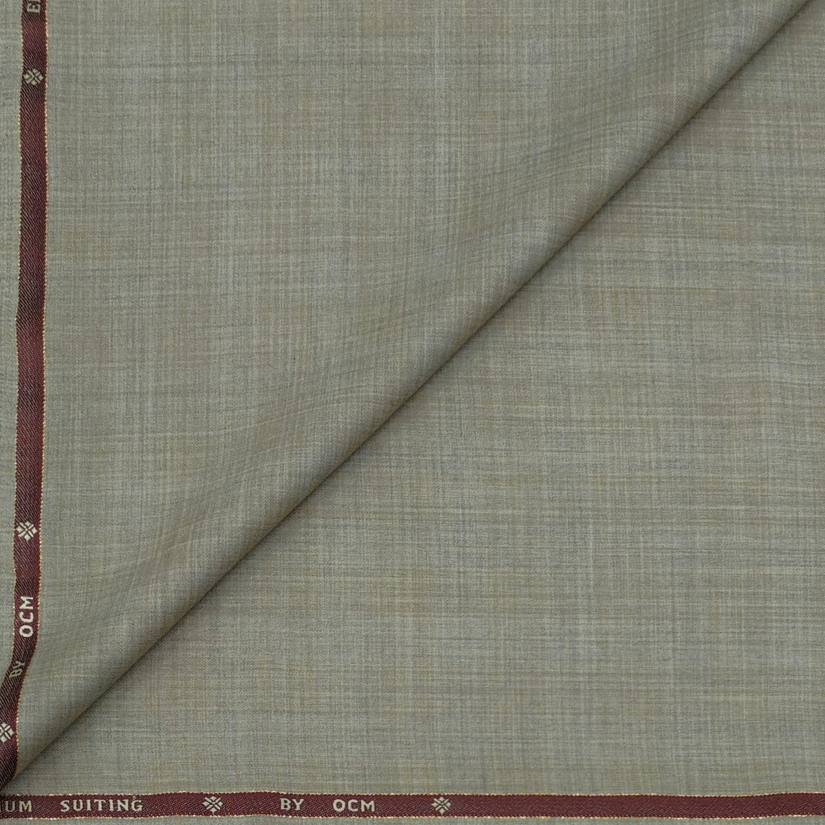 Trouser Fabric OCM Exotic Premium Super 130s Count 40% Merino Wool Mix Check Color Chamomile Brown