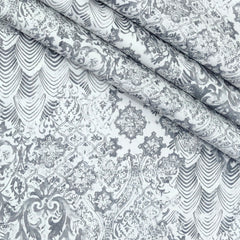 Shirt Fabric Soktas Finest 60s Giza Cotton Digital Print Colour Grey N White