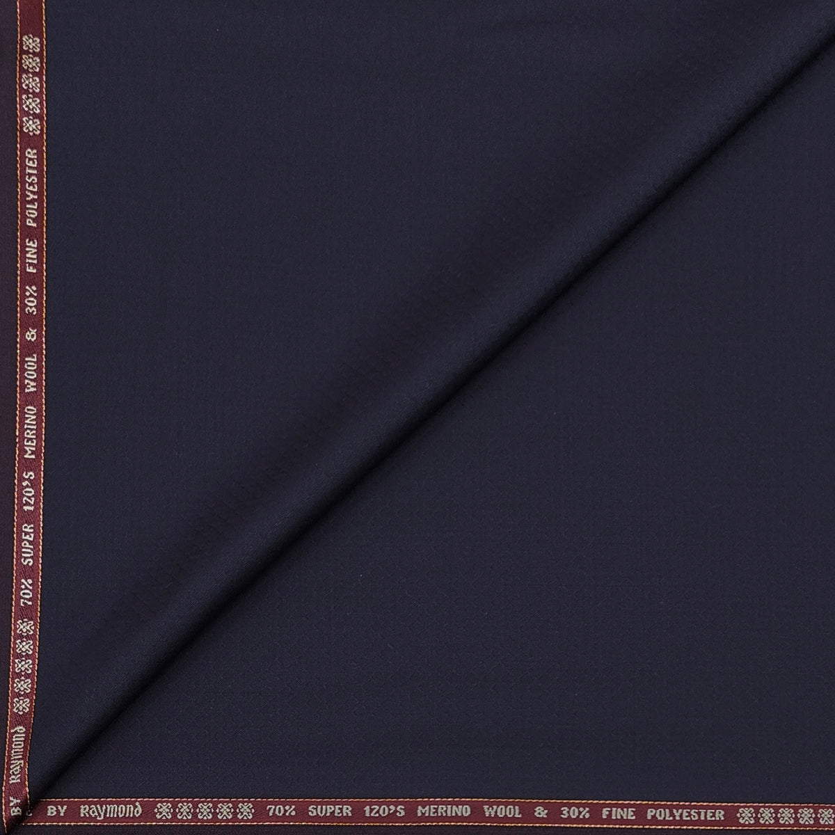 Suit Fabric Raymond Exotic Super 120s Count Luxurious 70% Rich Wool Dobby Color Dark Blue N Plum Wine