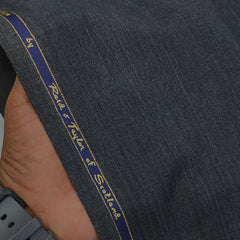 Suit Fabric Reid N Taylor Super 110s Count Luxurious 45% Rich Wool Self Slub Color Charcoal Grey