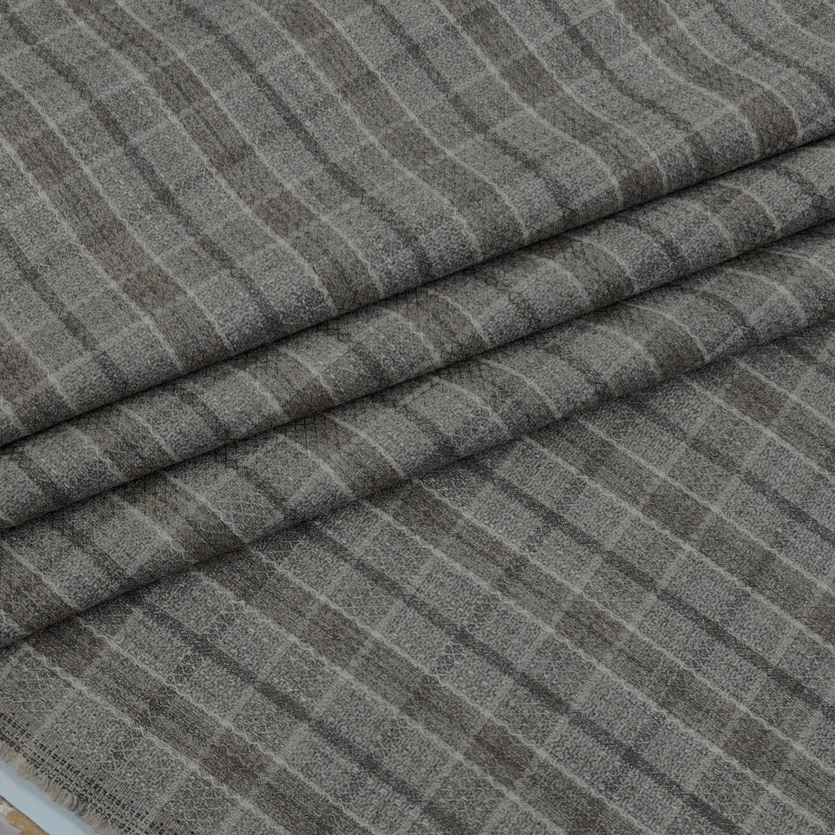 Blazer Fabric ManTire Italian Check Colour Dull Brown