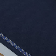 Suit Fabric Raymond Super Luxurious 42% Rich Wool Micro Dobby Color Space Blue