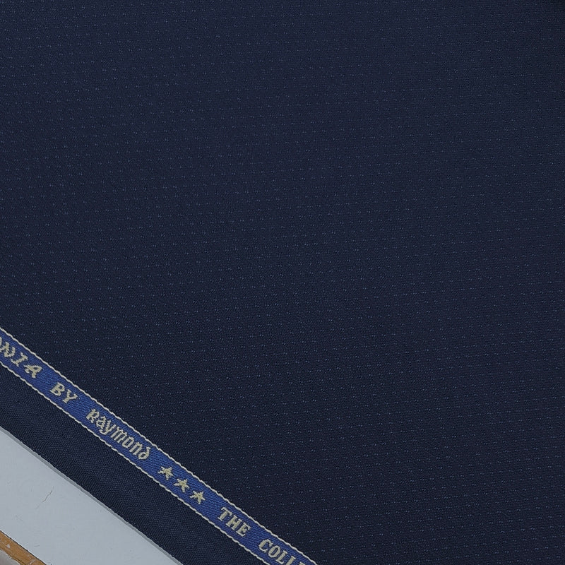 Suit Fabric Raymond Super Luxurious 42% Rich Wool Micro Dobby Color Space Blue