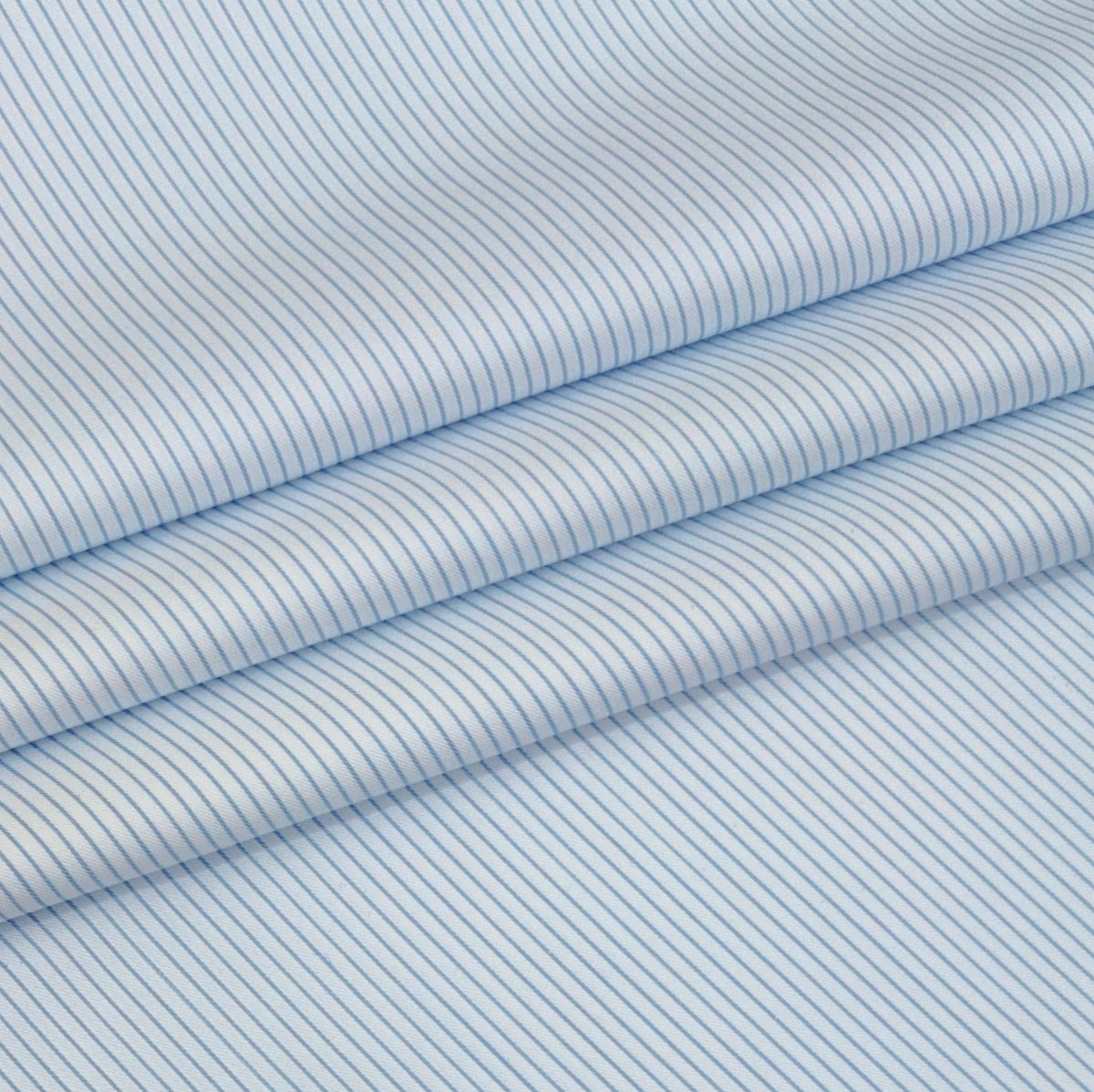 Shirt Fabric Donear LA Finish Premium Giza Cotton PinStripes Colour Blue N White