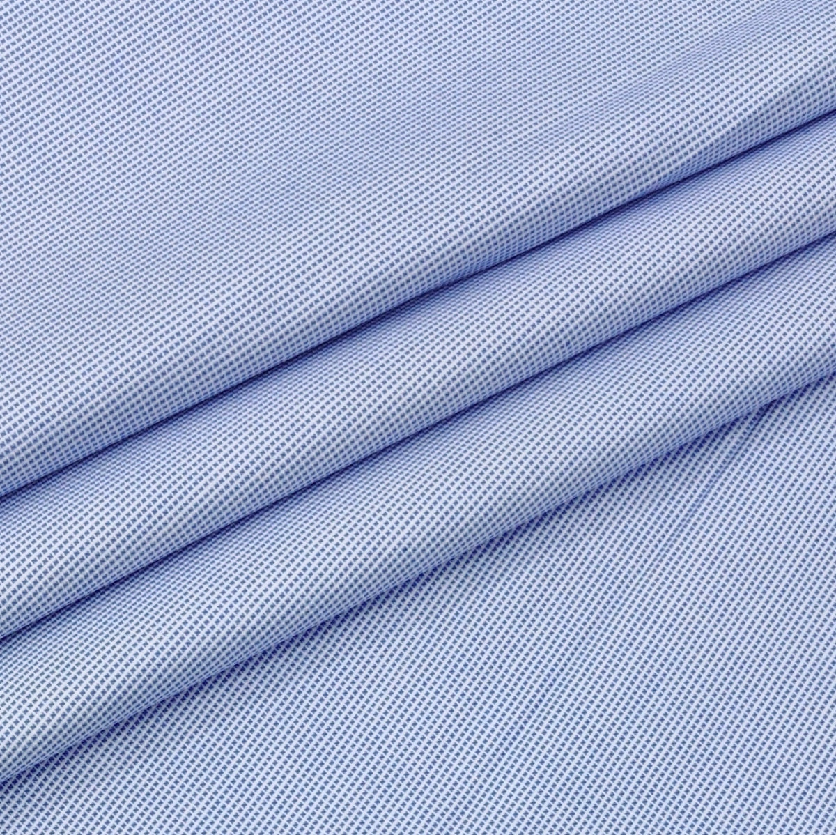 Shirt Fabric Arvind 100% Pure Cotton Micro Check Colour Blue