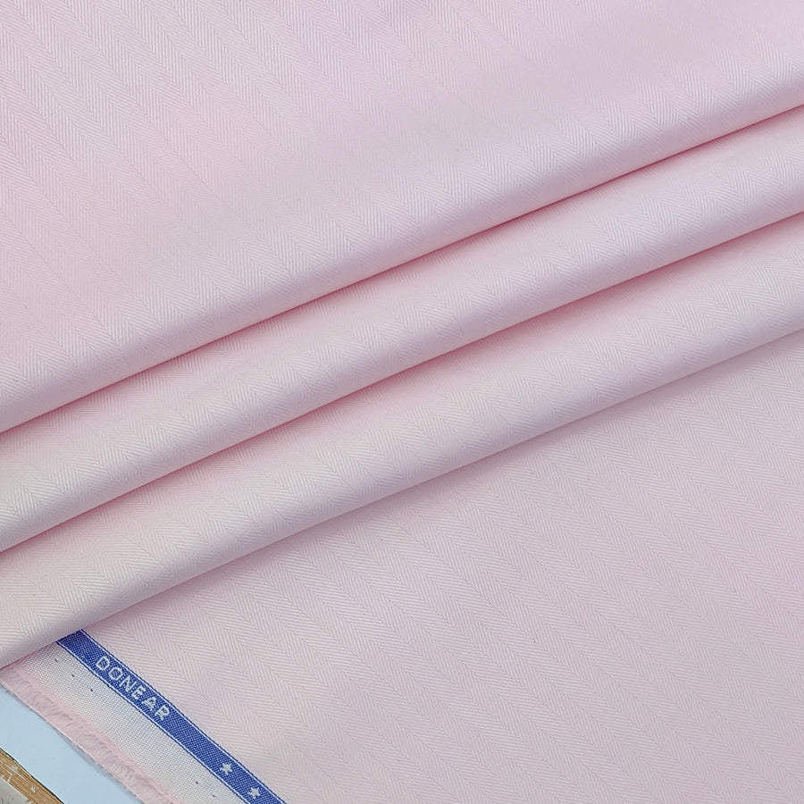 Shirt Fabric Donear LA Finish Premium Giza Cotton Herrinbone Colour Blush Pink
