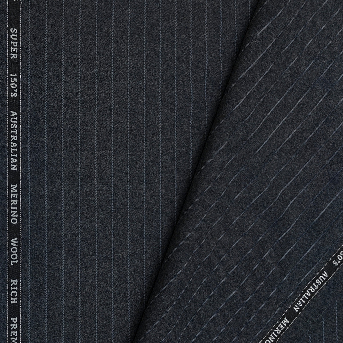 Tweed Blazer Fabric OCM Super 150s Count Premium Wool Lining Colour Dark Grey