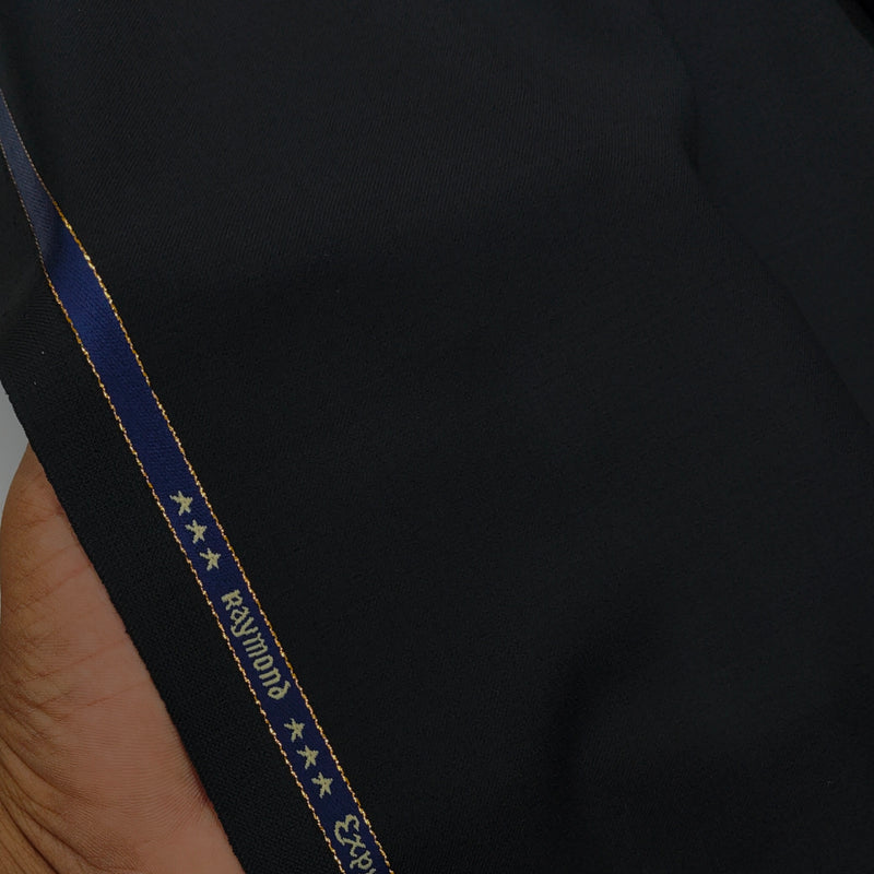 Suit Fabric Raymond Exotic Super 120s Count Luxurious 60% Rich Wool Plain Color Black