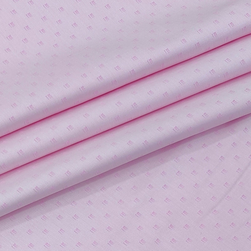 Shirt Fabric Arvind 100% Pure Cotton Dobby Colour Baby Pink