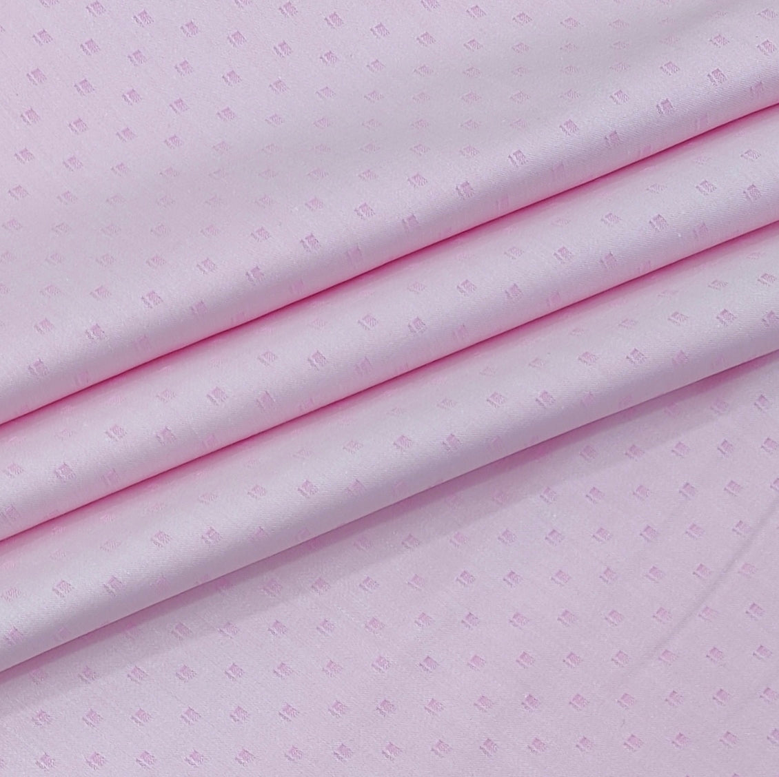 Shirt Fabric Arvind 100% Pure Cotton Dobby Colour Baby Pink