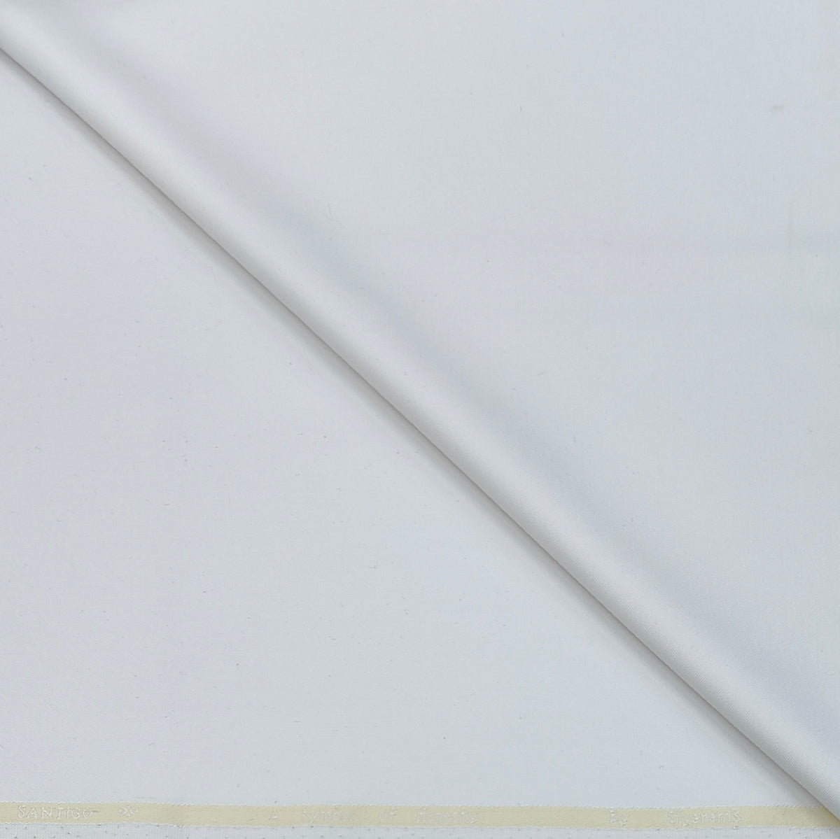 Blazer Fabric Siyaram Poly Viscose Plain Colour White