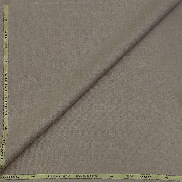 Tweed Blazer Fabric OCM 100% Premium Wool Plain Colour Taupe Brown