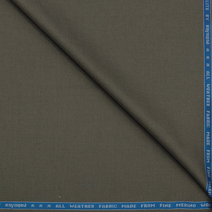 Trouser Fabric Raymond Wool Blended Plain Colour Walnut Brown