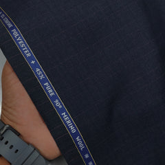 Suit Fabric Raymond Exotic Super 90s Count Luxurious 45% Rich Wool Check Color Wine N Blue