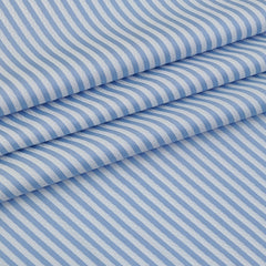 Shirt Fabric Soktas Finest 80s Giza Cotton Bengal Stripe With Dobby Colour Blue N White