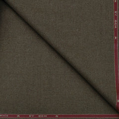 Tweed Blazer Fabric OCM 100% Premium Wool Plain Colour Cedar Brown