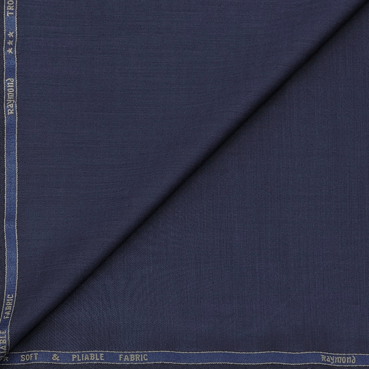 Blazer Fabric Raymond Poly Viscose Slub Colour Berry Blue
