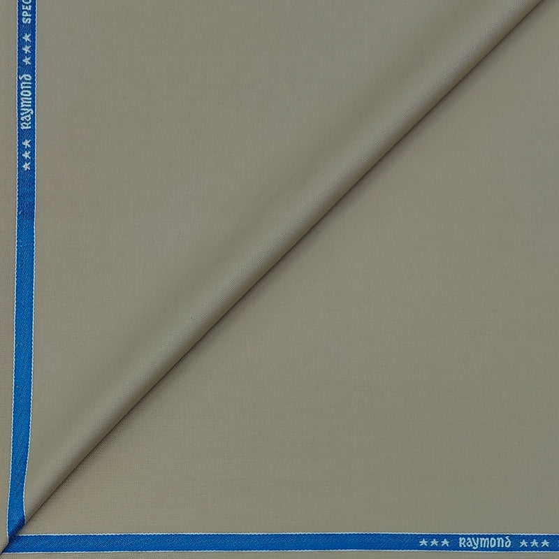 Raymond Exotic Premium Super 140s Count 30% wool Plain Suiting Fabric Colour Beige