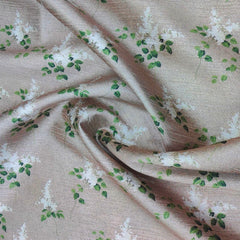 ManTire Men's Designer Silk Digital Printed Kurta Fabric Colour Floral Green