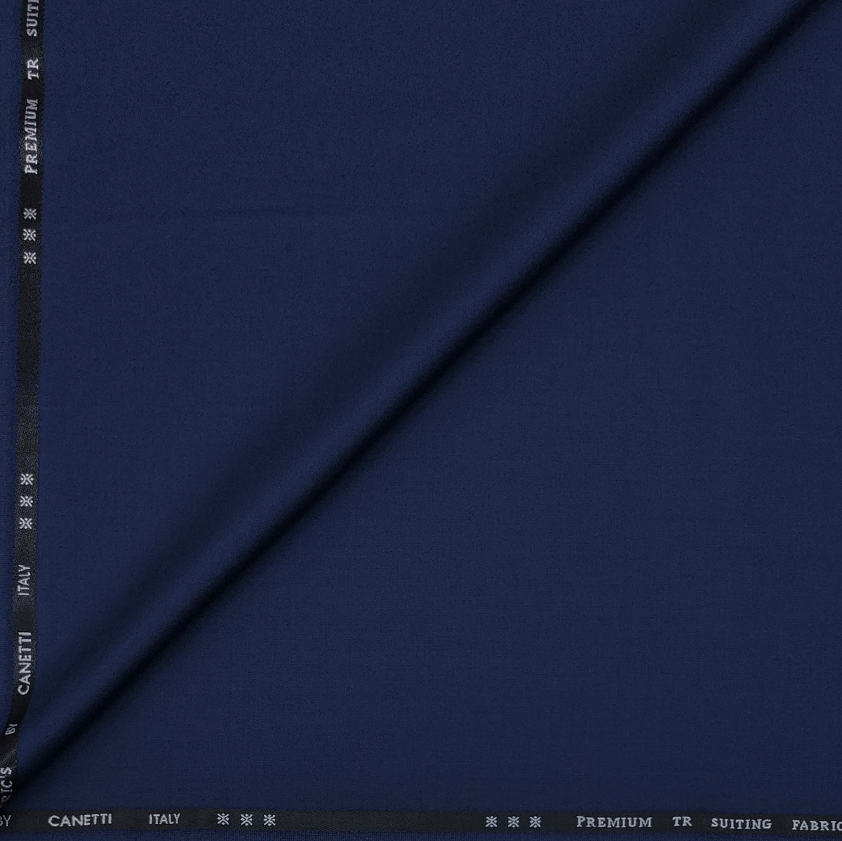 Trouser Fabric Canetti Italy Luxury TR Plain Colour Berry Blue