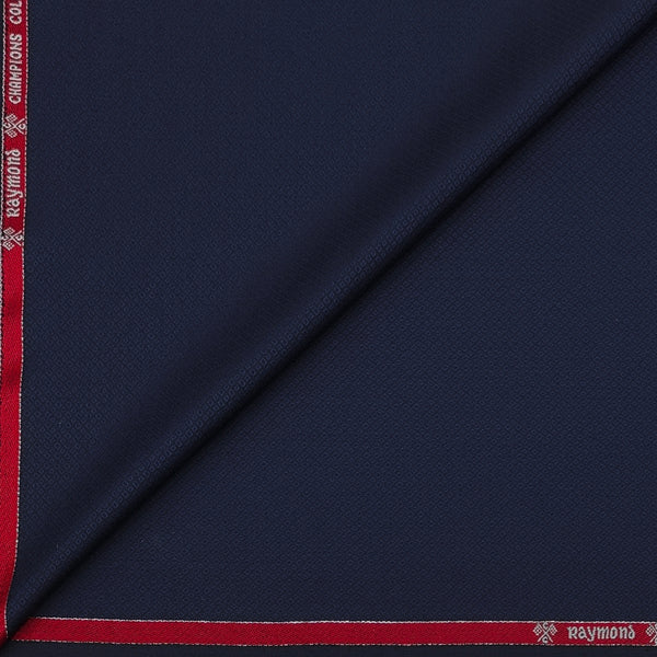 Raymond Exotic Premium Super 100s Count 60% Merino wool Dobby Suiting Fabric Colour Dark Space Blue