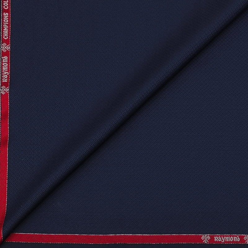 Raymond Exotic Premium Super 100s Count 60% Merino wool Dobby Suiting Fabric Colour Dark Space Blue