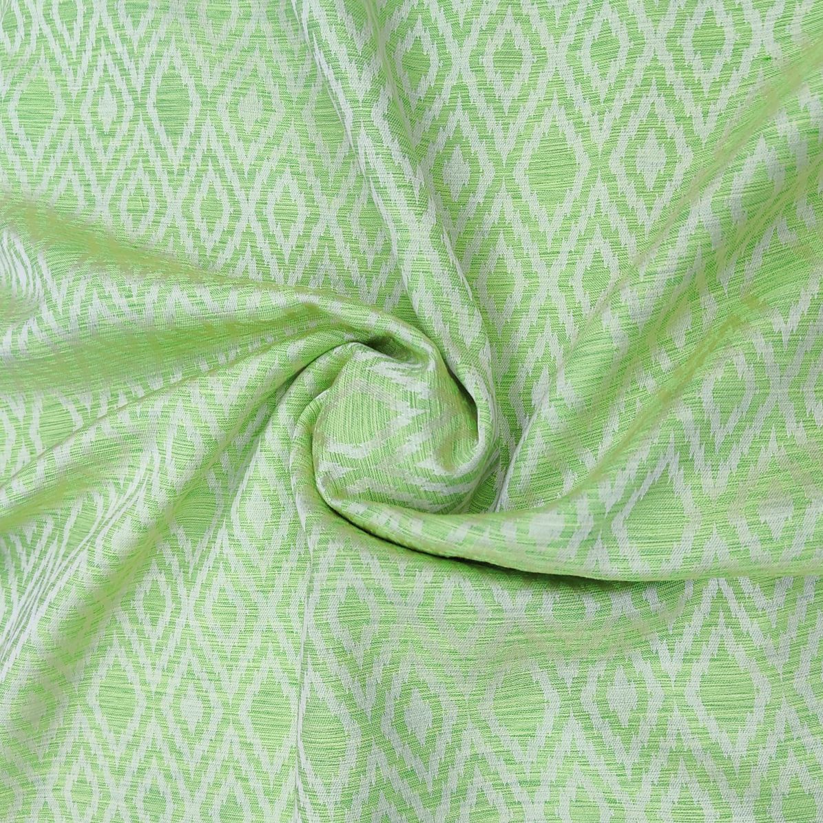 ManTire Men's Designer Silk Digital Printed Kurta Fabric Colour Asparagus Green