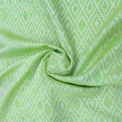 ManTire Men's Designer Silk Digital Printed Kurta Fabric Colour Asparagus Green